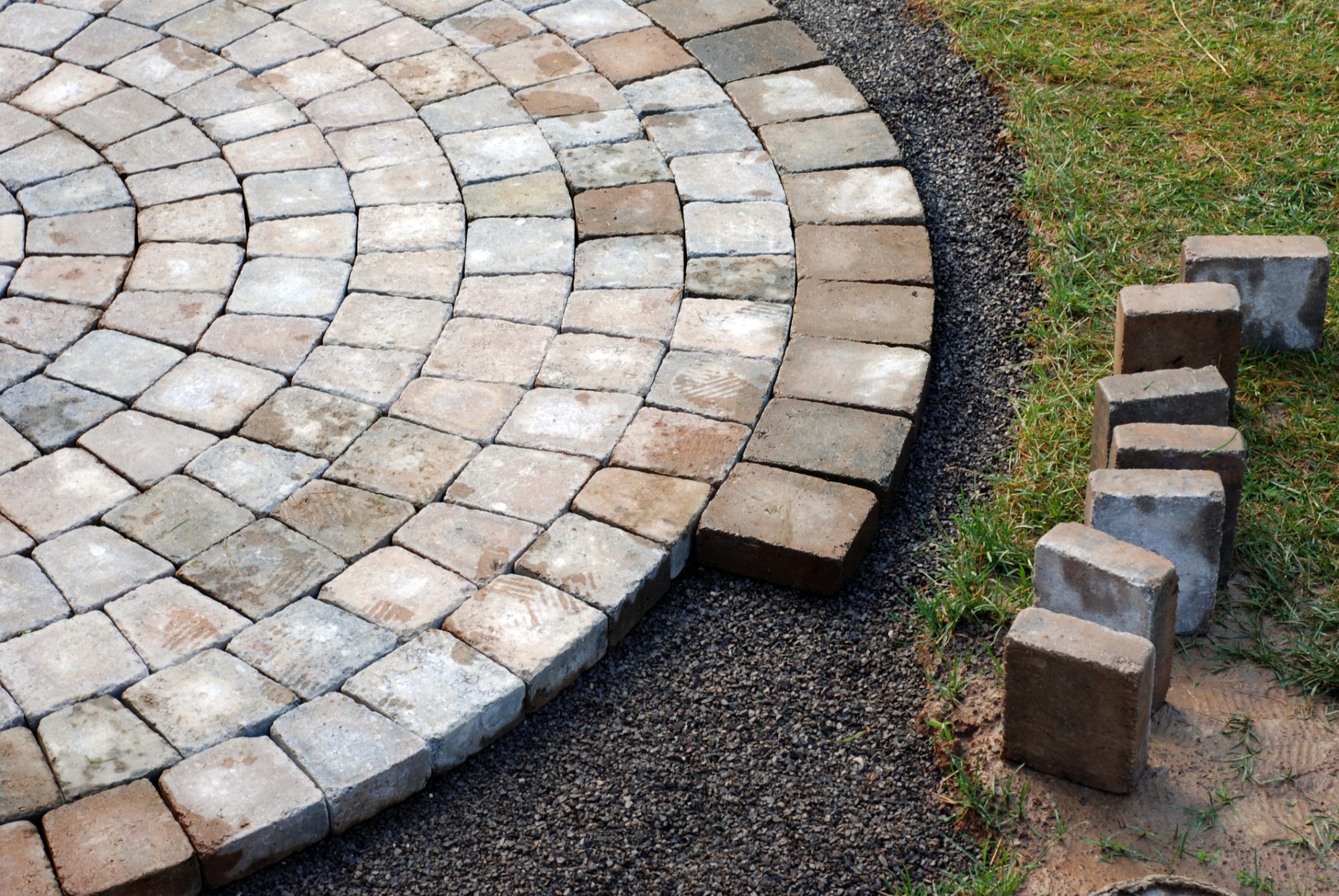 Intricate brickwork for a back garden renovation